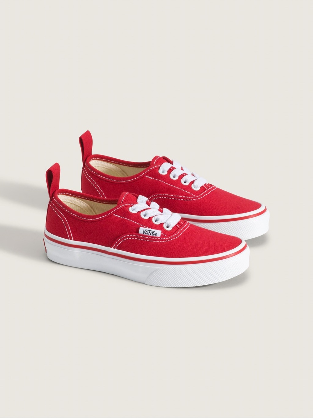 Vans Red Kids Canvas Sneakers with White Laces. Size 11.5